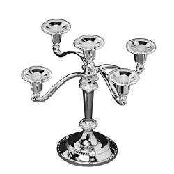 Kerzenhalter K�rbe versilbert 