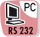 Datenschnittstelle: Meist RS 232C, bidirektional. Zum direkten Anschluss von Drucker oder PC an die Waage.